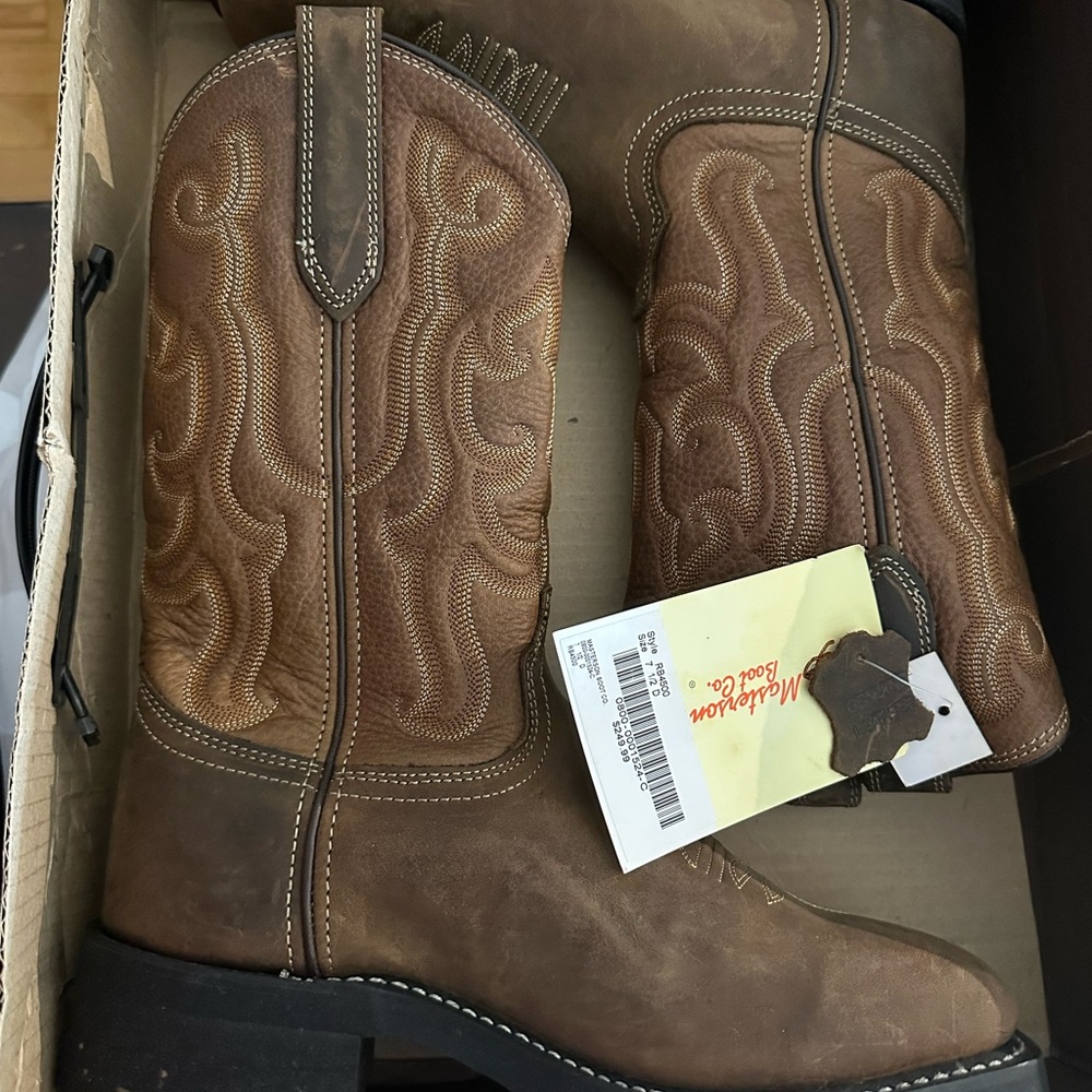 JB Dillon Original Cowboy Boots-Brown